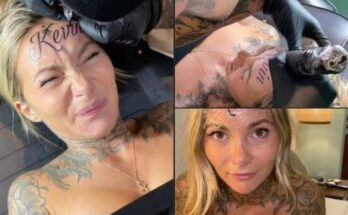 Woman defends decision to tattoo boyfriend’s name on forehead, says it’s an expression of love