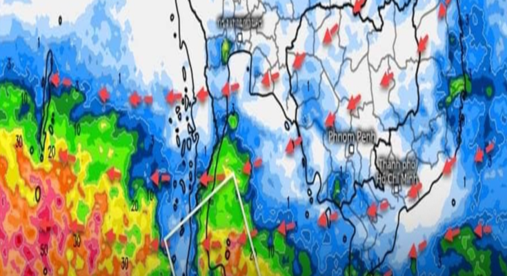 เปิดภาพเส้นทางมรสุมเข้าไทย เตือน 6 จังหวัด เจอฝนตกหนัก เตรียมรับมือ